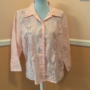 Pretty Pink Burnout Blouse